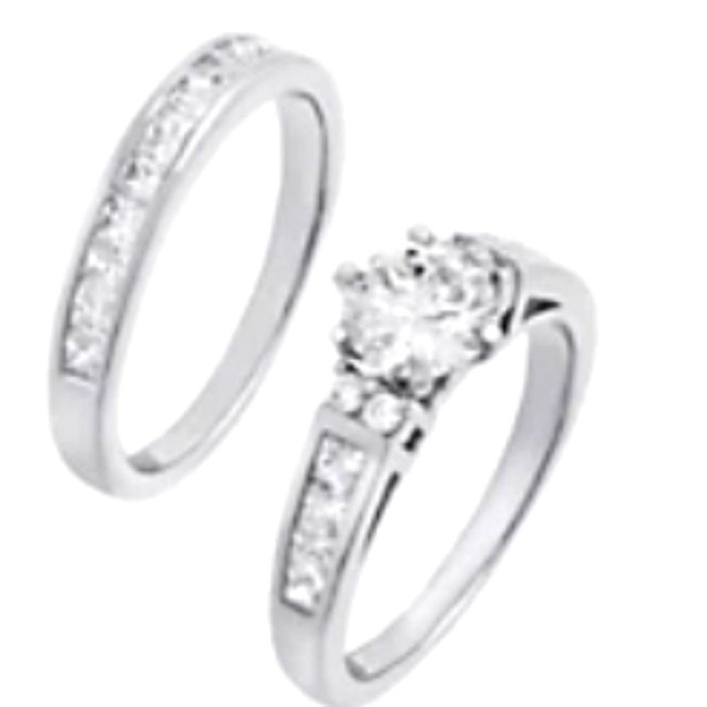 QVC Diamonique Wedding set